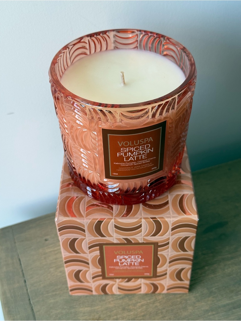 Brand New Voluspa Spiced Pumpkin Latte Scented Candle